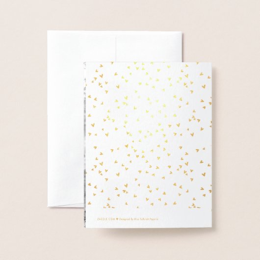 バラフェミニンハートクラスタバレンタインデイカード 箔カード (裏面封筒付き)