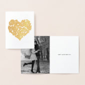 バラフェミニンハートクラスタバレンタインデイカード 箔カード (ディスプレー)