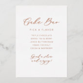 バラフォイルケーキバーサインウェディングシャワーパーティーデコール 箔シーズンカード (正面)