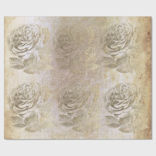 バラフォキエ金ゴールドパール金属フローラグレンギー ラッピングペーパー (フラット)