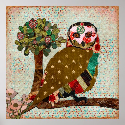 バラフクロウドリーミーデイヴィンテージポスター ポスター (正面)