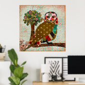 バラフクロウドリーミーデイヴィンテージポスター ポスター (ホームオフィス)