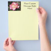 バラフライヤーテンプレートピンクホワイトローズイエローフライヤー チラシ (手)