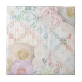 バラフラスオンヴィンテージレトロアンティークリネンレース タイル (正面)