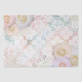 バラフラスオンヴィンテージレトロアンティークリネンレース 薄葉紙 (正面)