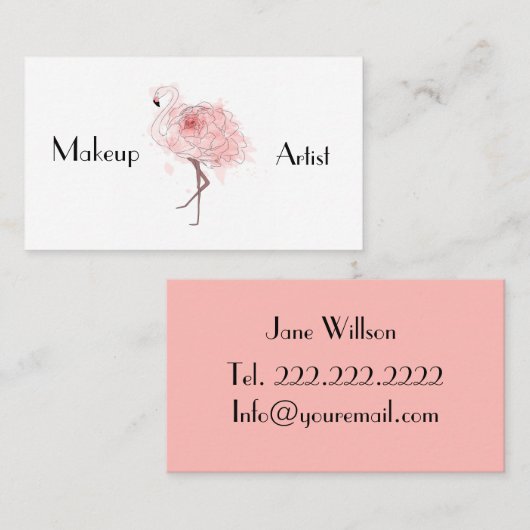 バラフラミンゴ 名刺 (正面/裏面)