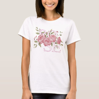 バラフラワーアートデザイン Tシャツ