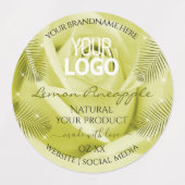 バラフラワーイエローオレンジピンク製品ラベルのロゴ ラベル (デザイン1)