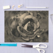 バラフラワーイン開花抽象芸術セピアデクページ 薄葉紙 (クラフト)