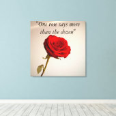 バラフラワーキャンバス印刷「美しい開花」 キャンバスプリント (インサイチュ (ウッドフロア))