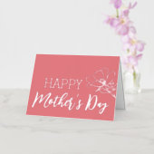バラフラワースケッチハッピーマザーズデイ実在シルバー 箔シーズンカード (蘭)