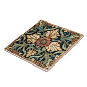 バラフラワータイル、ヴィンテージアールヌーボースタイル タイル (側面)