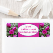 バラフラワーピンクフローラヴィンテージバラアート ラベル (インサイチュ)