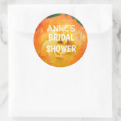 バラフラワーブライダルシャワーシール ラウンドシール (バッグ)