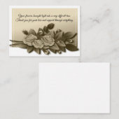 バラフラワーブーケブランチシンパシーカード ノートカード (正面/裏面)