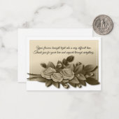 バラフラワーブーケブランチシンパシーカード ノートカード (正面/裏面インサイチュ)