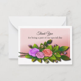 バラフラワーブーケ結婚ブランチサンキューカード ノートカード