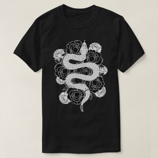 バラフラワーヘビ Tシャツ (デザイン正面)