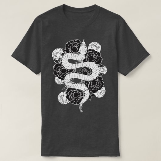バラフラワーヘビ Tシャツ (デザイン正面)
