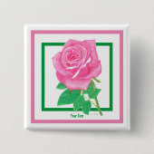 バラフラワーボタンピン 缶バッジ (正面)