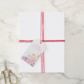 バラフラワーポピンシャンパンボトルベビーシャワー ギフトタグ (より糸付き)