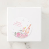 バラフラワーポピンシャンパンボトルベビーシャワー フェイバータグ (インサイチュ)