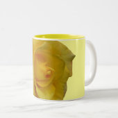 バラフラワーマグコーヒーカップイエローローズカップ ツートーンマグカップ (正面右)