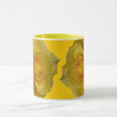 バラフラワーマグコーヒーカップイエローローズカップ マグカップ (中央)