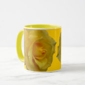 バラフラワーマグコーヒーカップイエローローズカップ マグカップ (正面左)