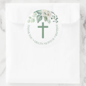 バラフラワーユーカリプテスバプテスサンキュー ラウンドシール (バッグ)