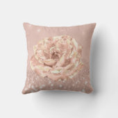 バラフラワー赤面スキニースパークグリッターコテージ クッション (裏面)