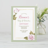 バラフレーム招待状 招待状 (スタンド正面)