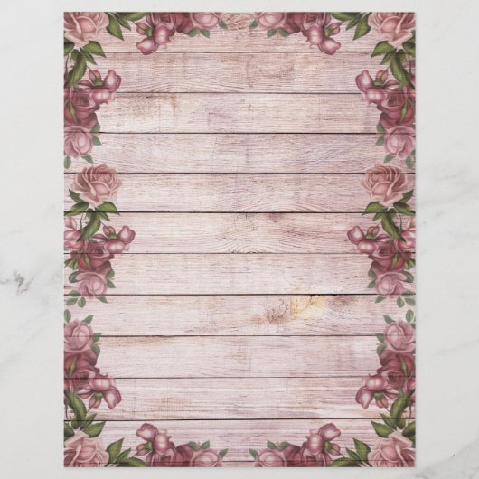 バラフレーム素朴ウッドスクラップブック作りクラフト紙 (正面)