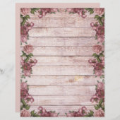 バラフレーム素朴ウッドスクラップブック作りクラフト紙 (正面/裏面)