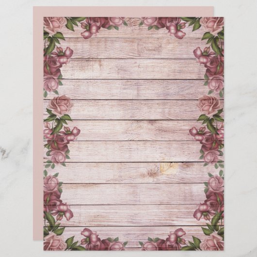 バラフレーム素朴ウッドスクラップブック作りクラフト紙 (正面/裏面)