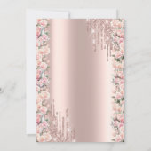 バラフレーム駆動バラ金ゴールド60誕生日 招待状 (裏面)