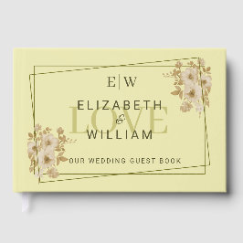 バラフレーム – モノグラムシナ結婚リア黄色 ゲストブック