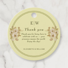 バラフレーム – モノグラムシナ結婚リア黄色 フェイバータグ