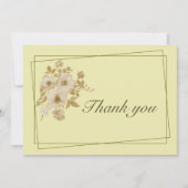 バラフレーム – 天結婚黄 サンキューカード (正面)