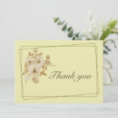 バラフレーム – 天結婚黄 サンキューカード (スタンド正面)