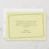 バラフレーム – 天結婚黄 サンキューカード (裏面)