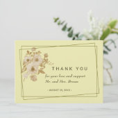 バラフレーム – 天結婚黄 サンキューカード (スタンド正面)