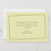 バラフレーム – 天結婚黄 サンキューカード (裏面)