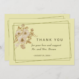 バラフレーム – 天結婚黄 サンキューカード