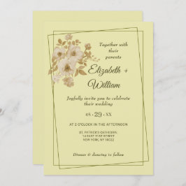 バラフレーム – 天結婚黄 招待状