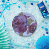 バラフローズンパープル紙プレート ペーパープレート (パーティー)