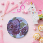 バラフローズンパープル紙プレート ペーパープレート (パーティー)