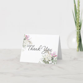 バラフローラと緑のシャワーサンキューカード サンキューカード