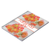 バラフローラウォーターカラーオレンジユー後を追ザの喜び ノートブック (左側)