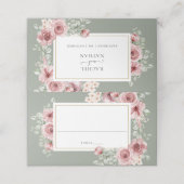 バラフローラエレガントセージグリ結婚ーン プレイスカード (外部開封)